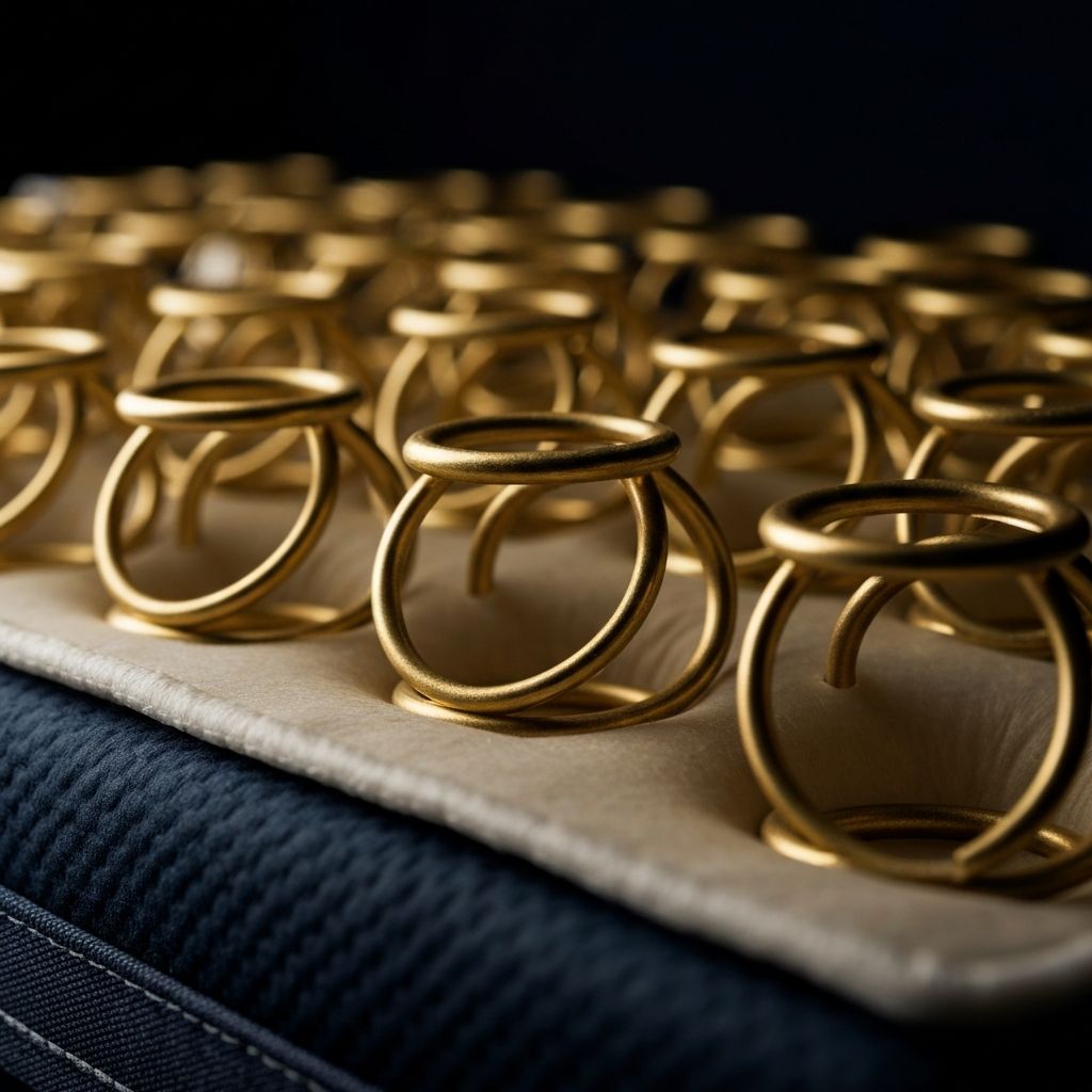 Individually wrapped coil springs in the Helix Midnight Mattress support core